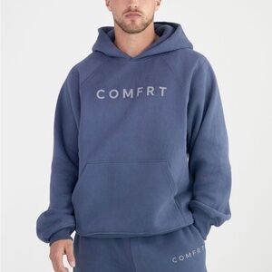 Comfrt Blue Steel Unisex Hoodie Size 2XL